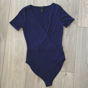 Forever 21 Bodysuit Navy Blue sz M
